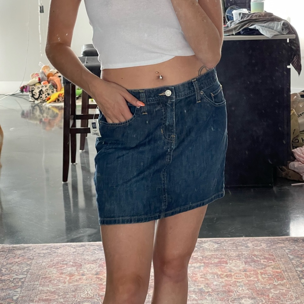 Gap denim mini skirt